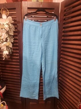 Pendleton Sky Blue Wide-Leg Pants